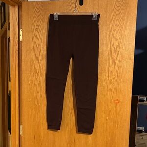 Active Club, women’s fleece lined leggings, brown, S/M